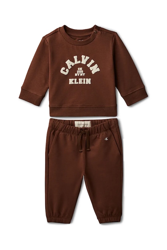 

Детский спортивный костюм Calvin Klein Jeans, коричневый