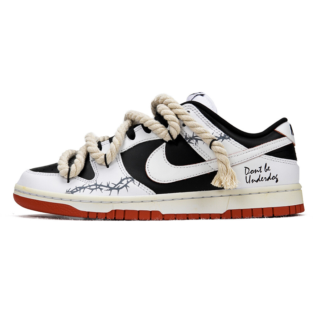 

Кроссовки Nike Dunk Skateboard Shoes Unisex Low-Top Black White Red