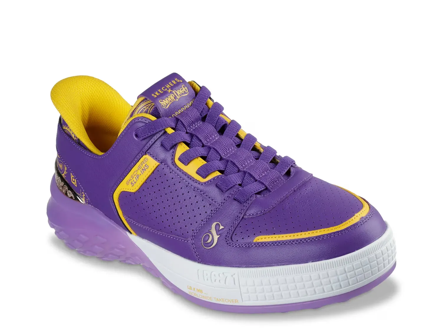 

Hands Free Slip-Ins: Snoop Dogg Sizzle Snoop Sizzle Toke Slip-On Кроссовки - мужские Skechers, Purple