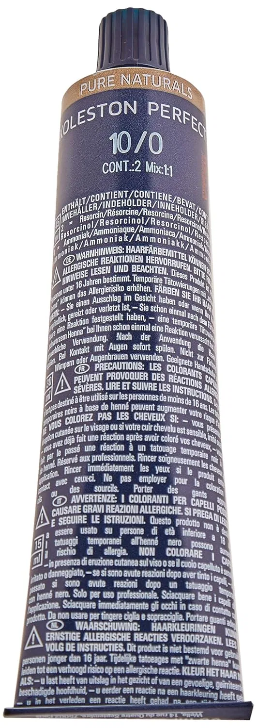 Краска для волос Wella Koleston Perfect ME+ Pure Naturals 10/0 Brightest Blonde / Natural, 60 мл, 2 шт. Wella Professionals — фото 3
