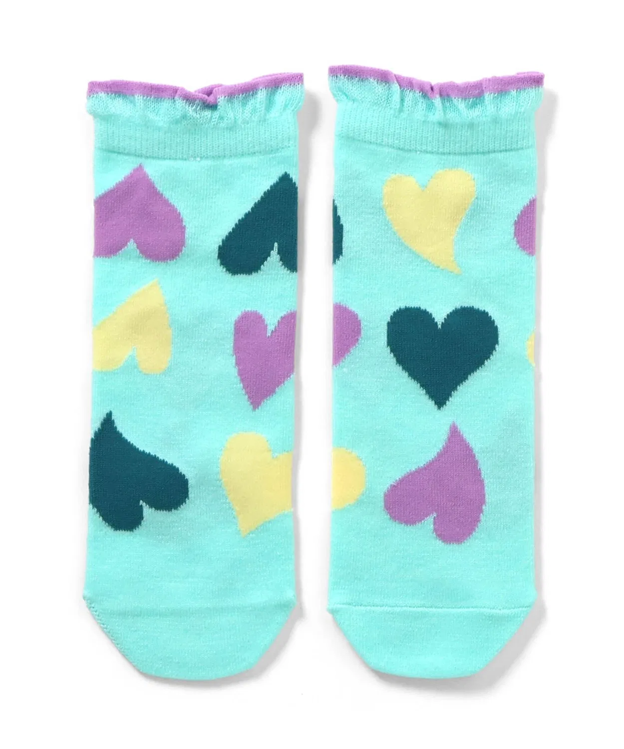 Носки детские с рюшами Ampersand, набор, 12-21 см, мята