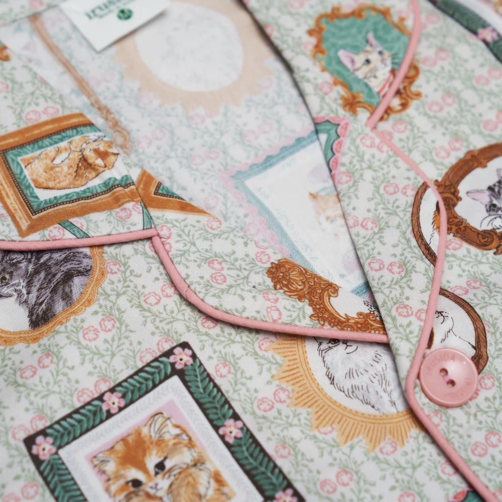 Детская пижама New Vintage Cats с длинным рукавом из тенселя и модала от Irusida — фото 4