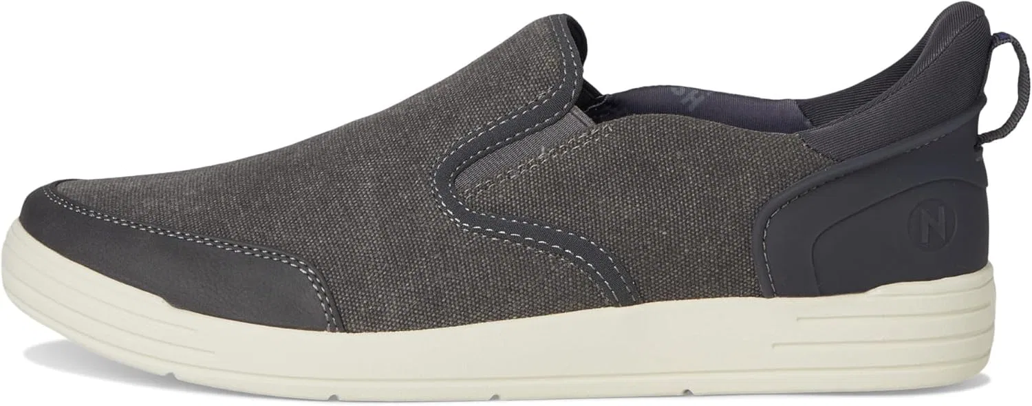 Мужские слипоны Nunn Bush Kore City Walk Canvas Ez Moc Toe, удобные для надевания и снятия, Cement — фото 4