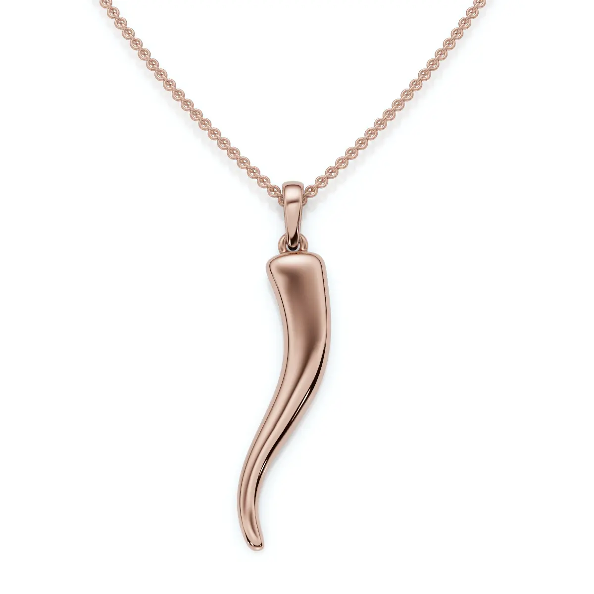 

Подвеска из итальянского рога без цепочки Pompeii2, 14K Rose Gold