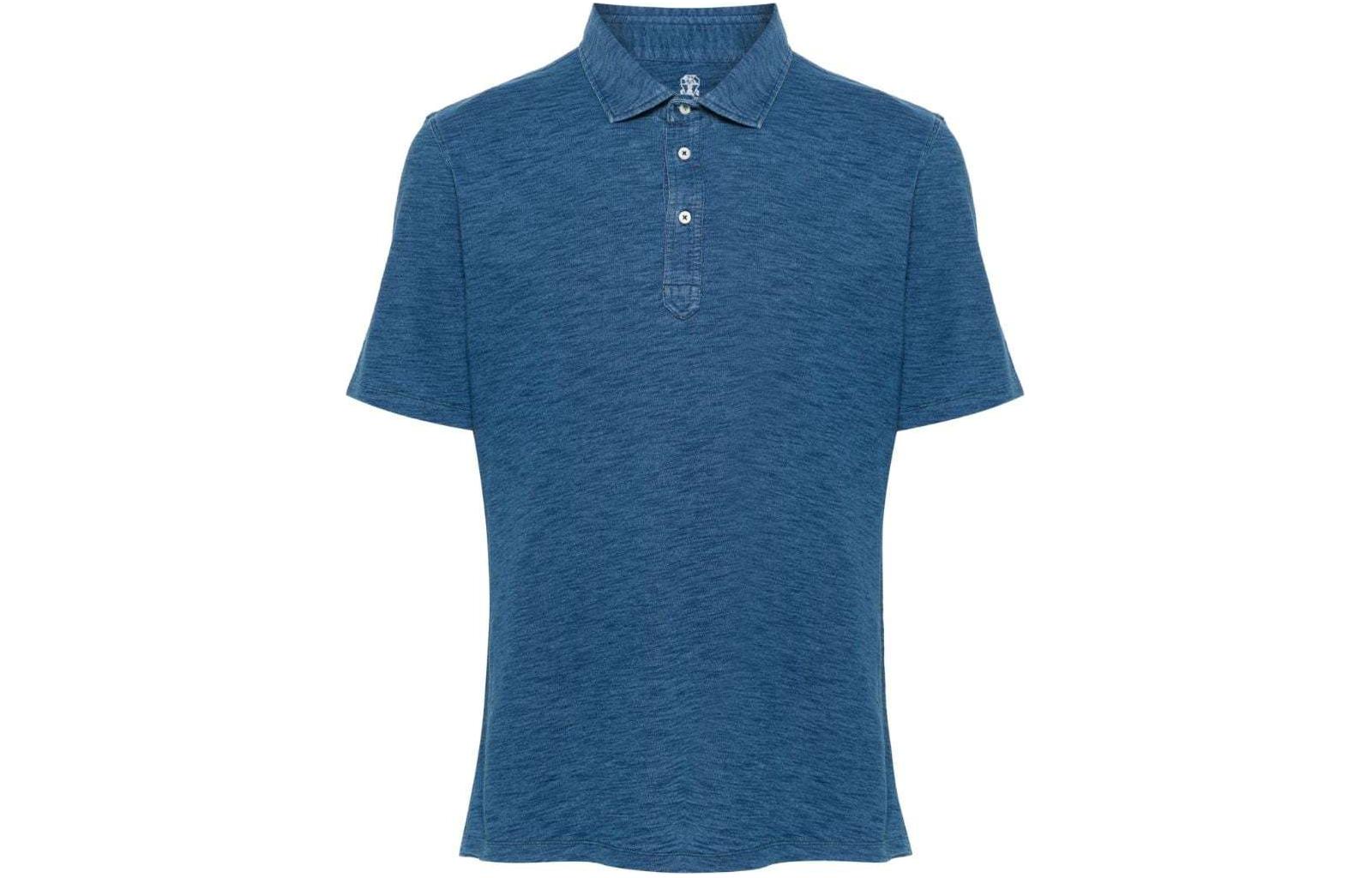 

Короткий рукав поло Brunello Cucinelli, синий