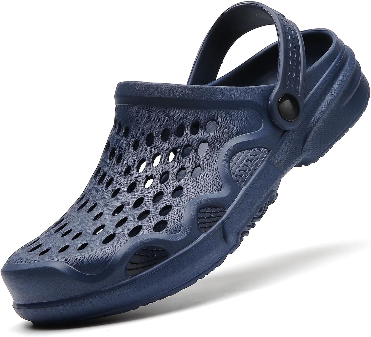 

Мужские садовые сабо - легкие, дышащие, без шнурков, летние садовые сабо, мюли, сандалии для бассейна и душа, домашние и уличные прогулочные тапочки Frtubop, темно-синий