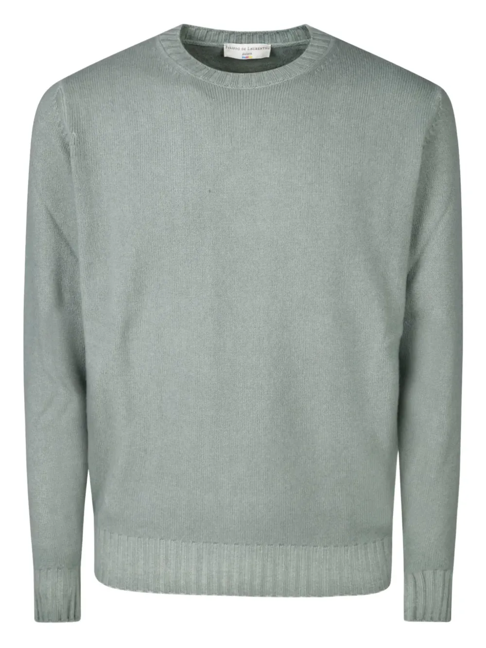 

Свитер в рубчик с круглым вырезом Filippo De Laurentiis, серый