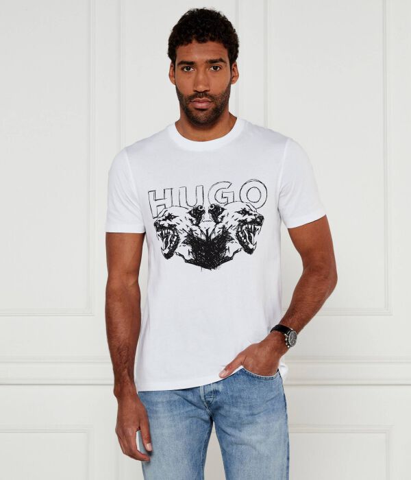

Футболка дурро Regular fit Hugo, белый