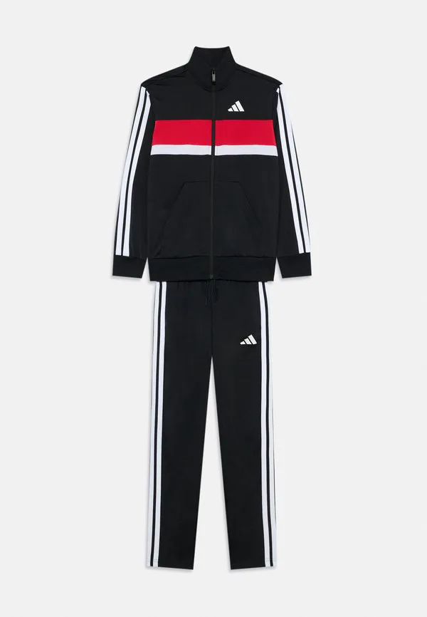 Спортивный костюм с 3 полосками seasonal essentials tiberio Adidas Performance, Black/White/Pure Ruby — фото 3