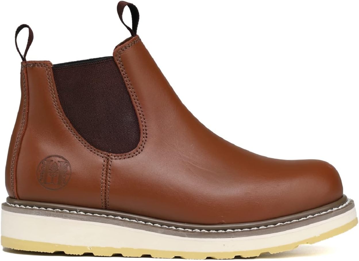 

Мужские ботинки HANDPOINT Chelsea с двойной вставкой и мягким носком - коричневые 84985