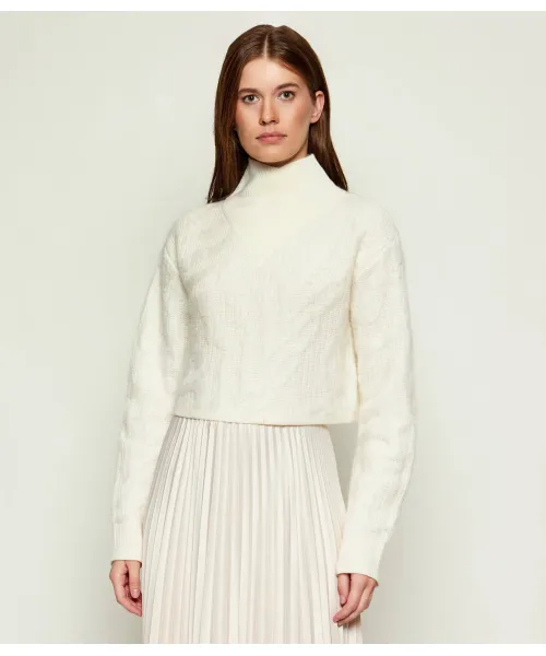 

Водолазка из шерсти Fisura Cropped fit Boss, белый