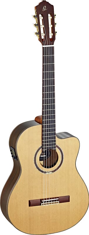 

Акустическая гитара Ortega Guitars RCE159SN Feel Series Slim Neck Acoustic Electric Nylon 6-String Guitar w/ Free Bag, Solid North American Cedar Top and Walnut Body, Natural Gloss Finish