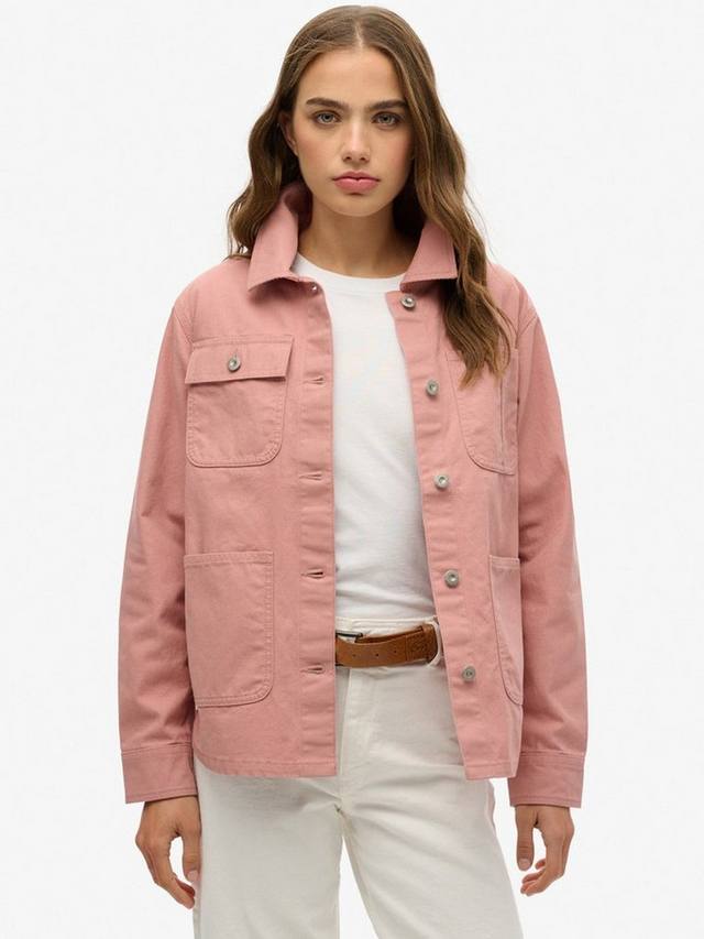 

Хлопчатобумажная куртка для домашней работы Superdry, цвет Ash Rose