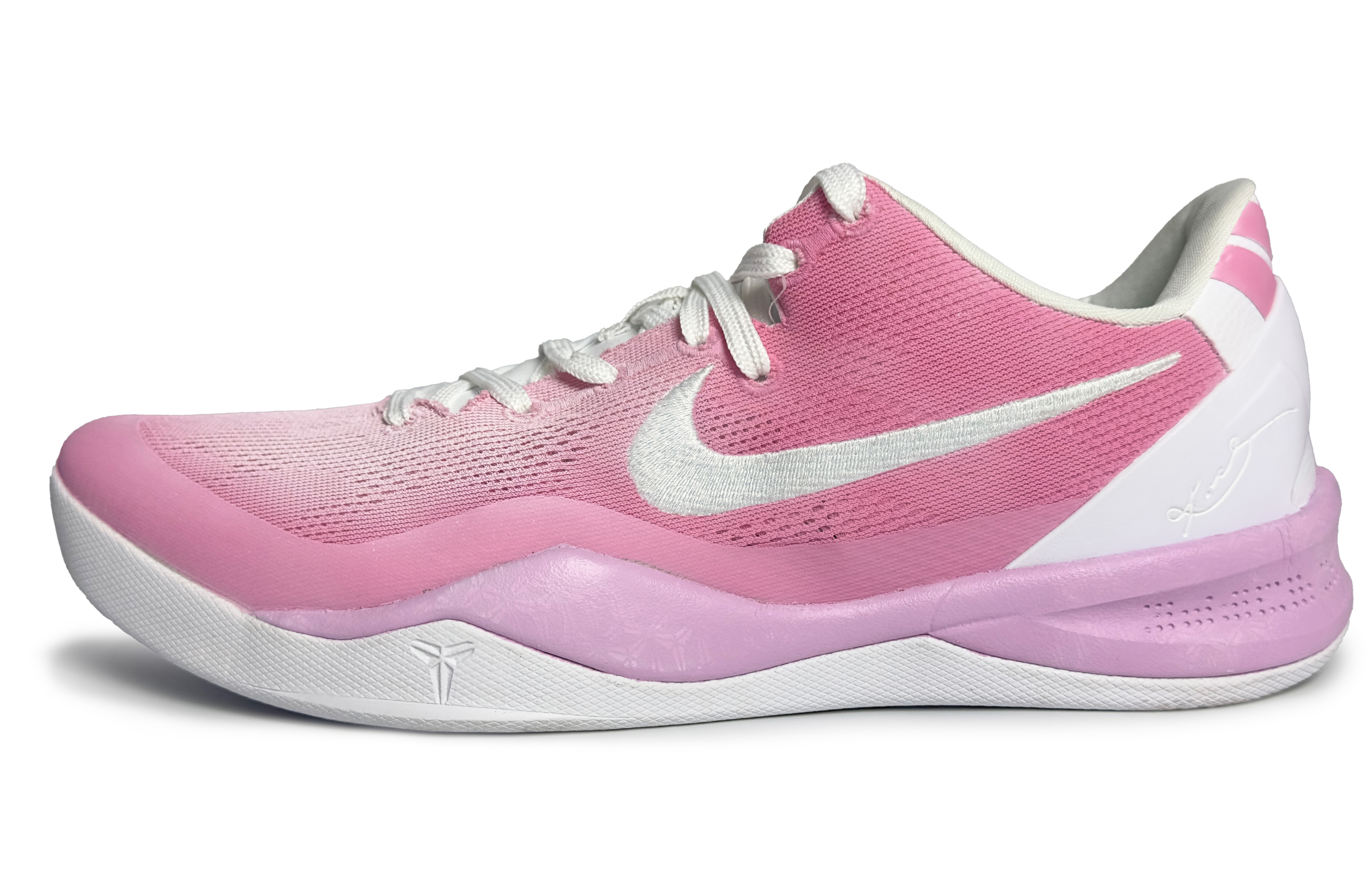 Nike Баскетбольные кроссовки Kobe 8 Anti Rollover Grip Low Top унисекс розового цвета