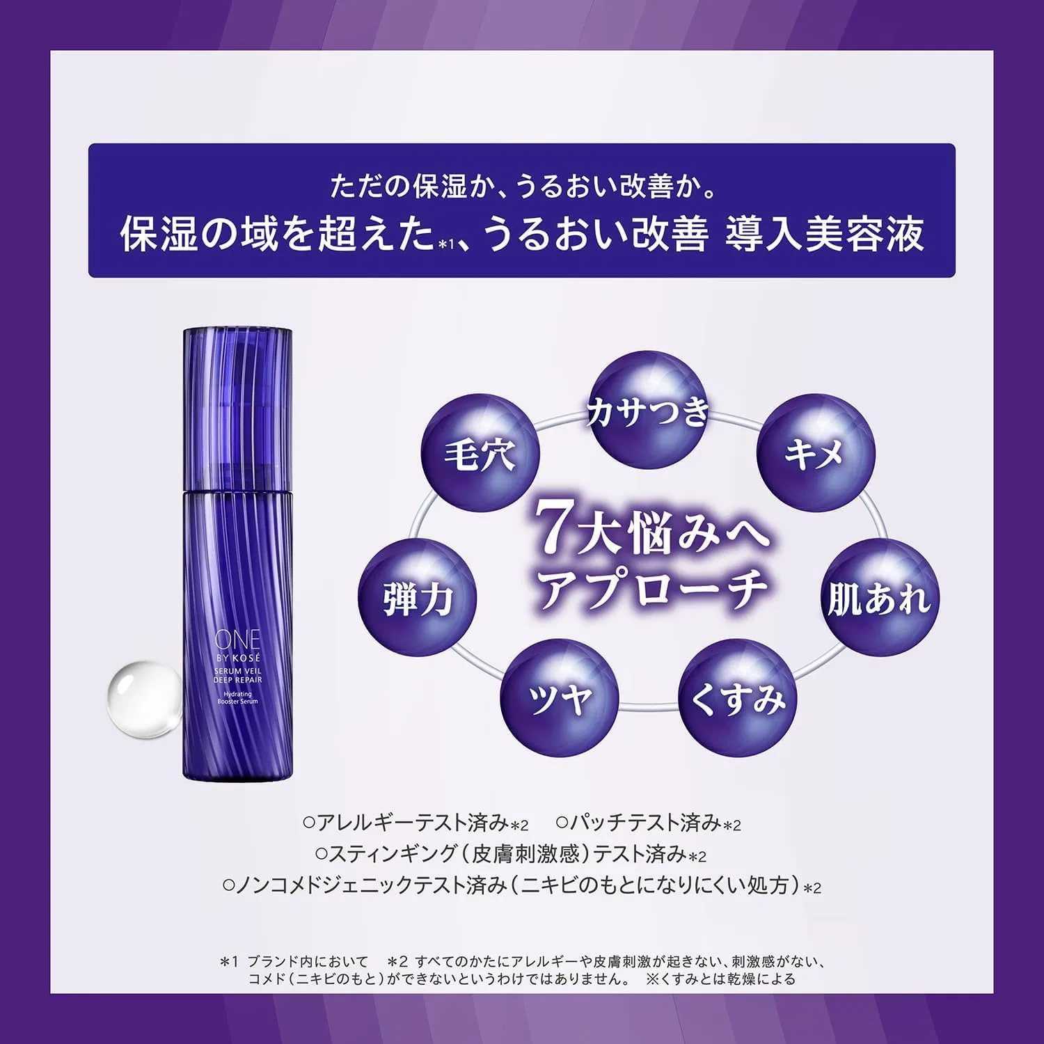 Сыворотка увлажняющая One By Kose Serum Veil Deep Repair, 120 мл + тонер на 6 дней — фото 3