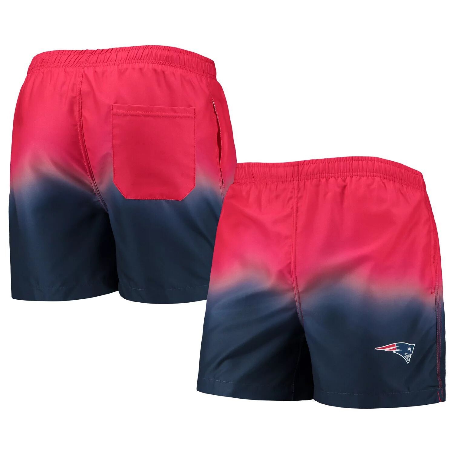 

Мужские шорты для плавания FOCO красные/темно-синие New England Patriots Dip-Dye
