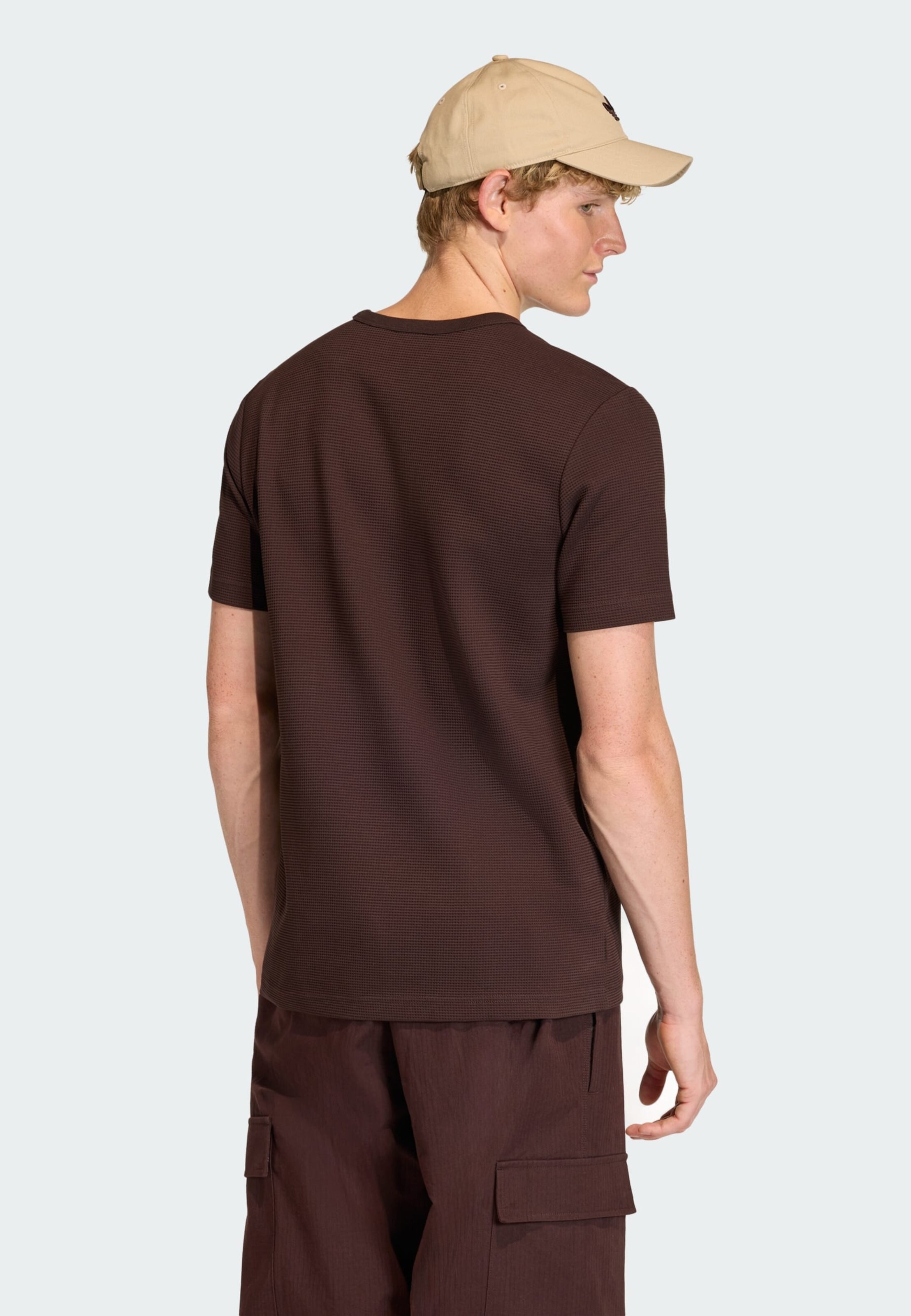 Adidas Originals Футболка 'Trefoil Essentials' в темно-коричневом цвете — фото 3
