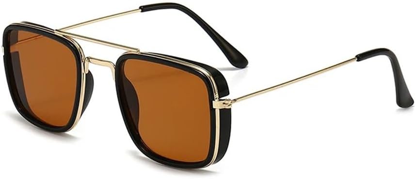 

Солнцезащитные очки с двойной перемычкой для мужчин и женщин, защита от УФ-излучения UV400, прозрачная градиентная металлическая оправа, для занятий спортом на открытом воздухе, бега и езды на велосипеде UYPTK, Tea