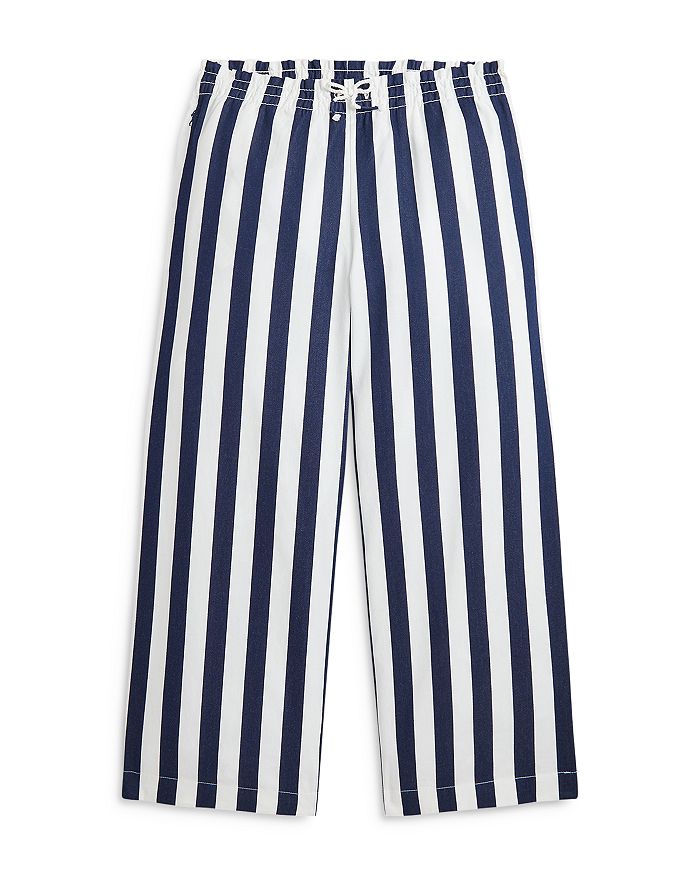 

Полосатые хлопковые брюки Dobby Wide-Leg для девочек - Little Kid, Big Kid Ralph Lauren, синий