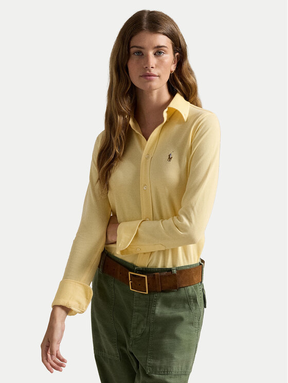 

Рубашка облегающего кроя 211924258008 Polo Ralph Lauren, желтый