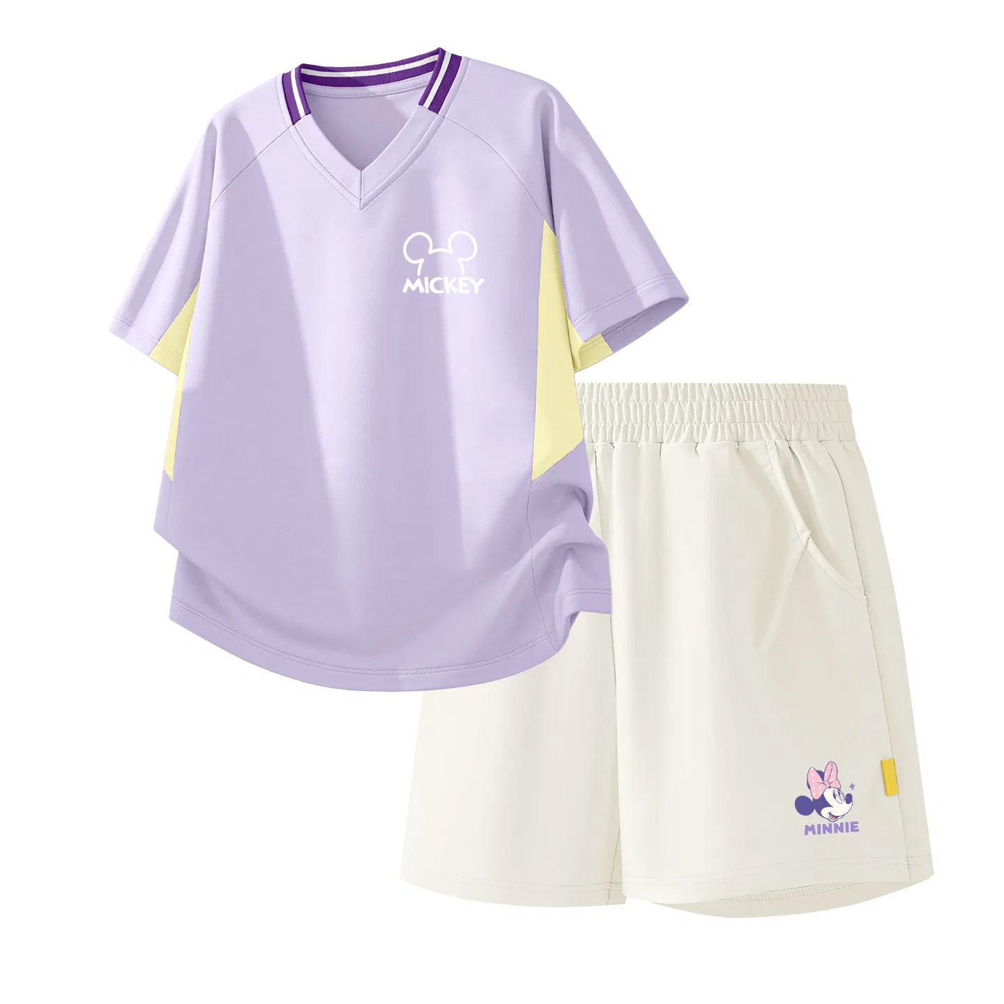 Детский спортивный костюм Casual Sportswear 2 Piece Set Disney, Thick Board Di Line K Purple+Diene Knot K_Bottom Right Mist White