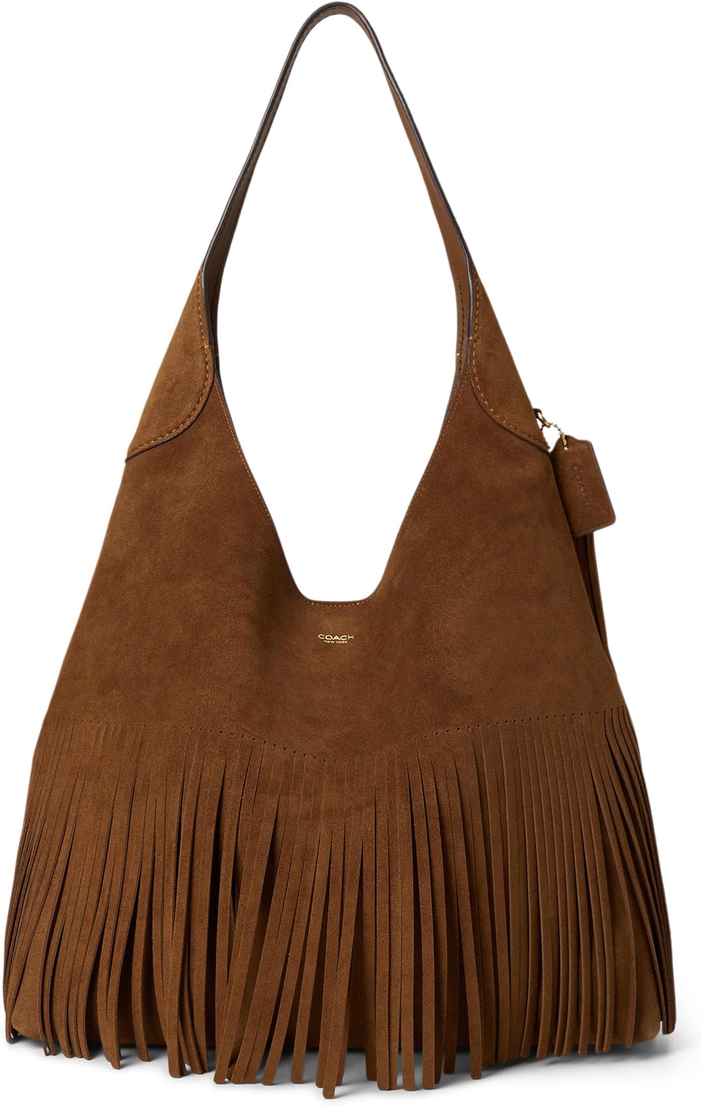 

Сумка через плечо COACH Brooklyn Shoulder Bag 39 With Fringe, цвет Warm Brown