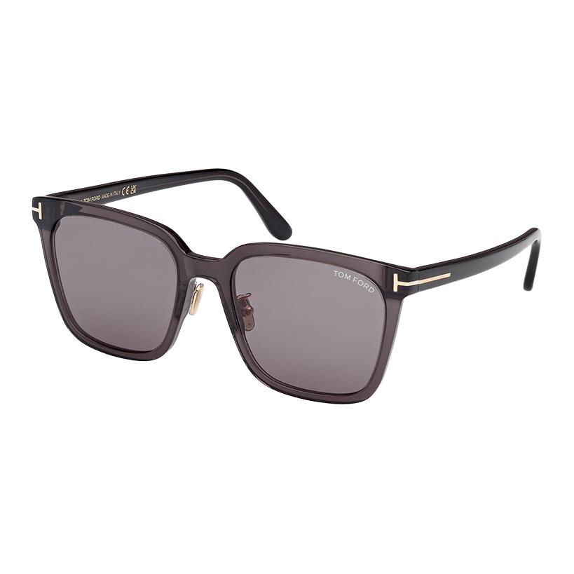 

TOM FORD Квадратные солнцезащитные очки с пластиковой оправой унисекс серые, Transparent Gray