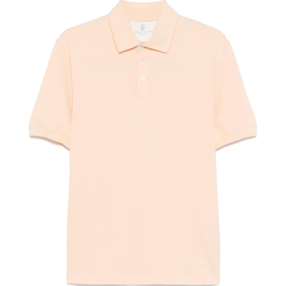 

Поло из пике Brunello Cucinelli, светло-оранжевый