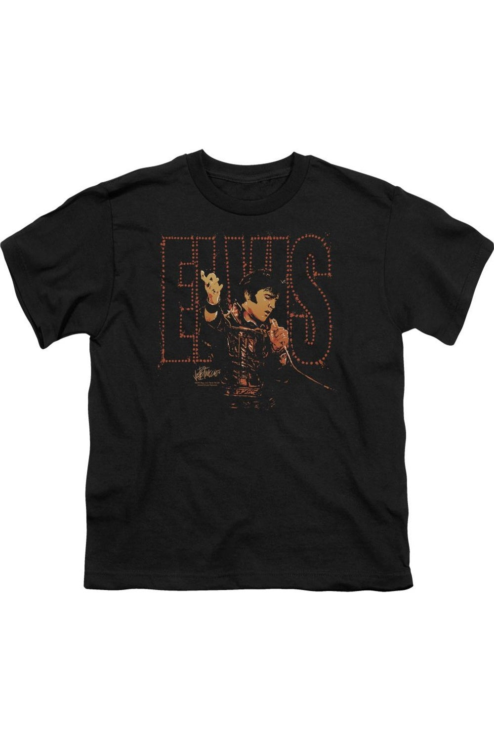 

Футболка с коротким рукавом для детей "Elvis Presley Take My Hand" Gildan, черный