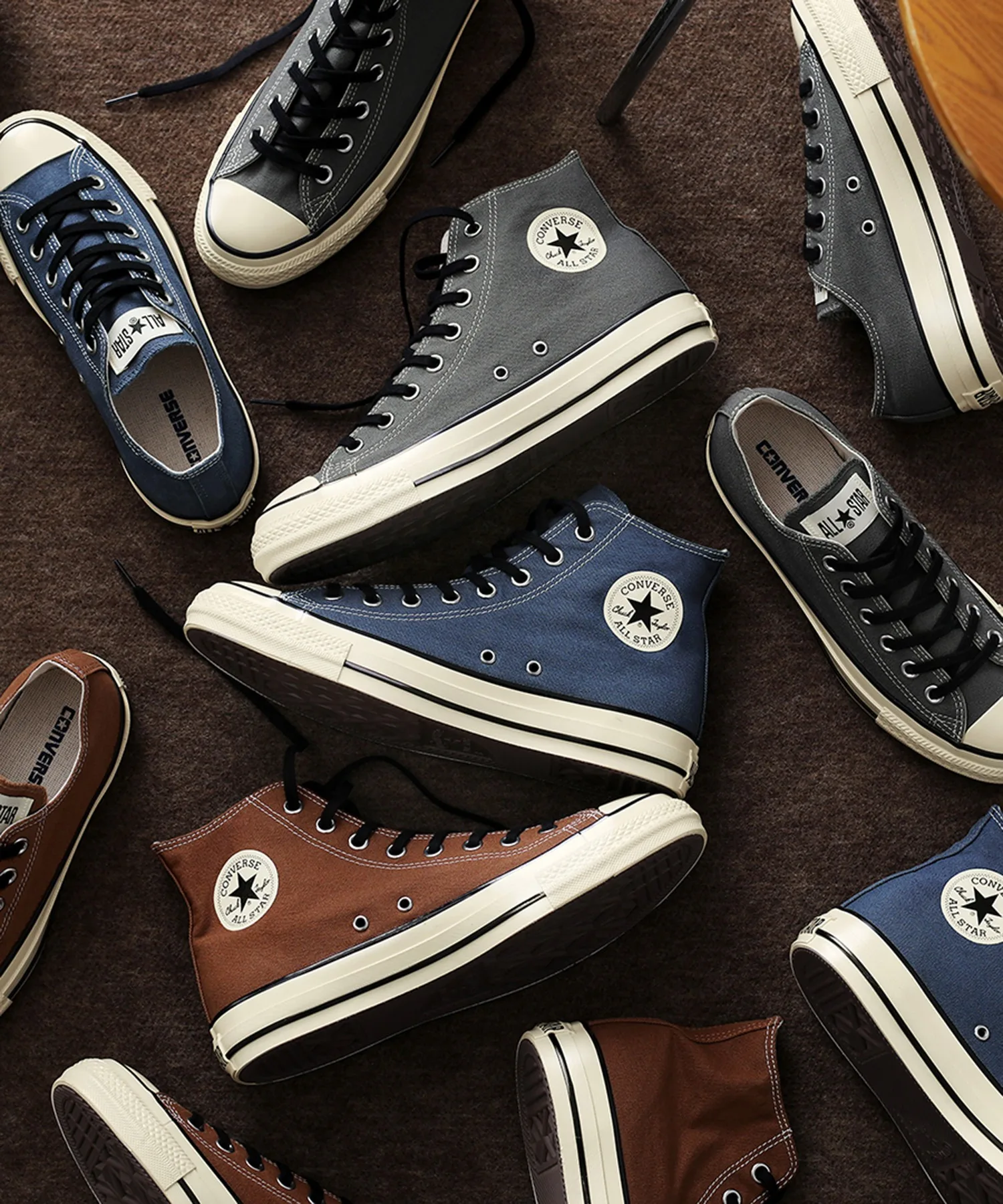 Унисекс высокие кеды CONVERSE ALL STAR AGED CL HI тёмно-синие — фото 2
