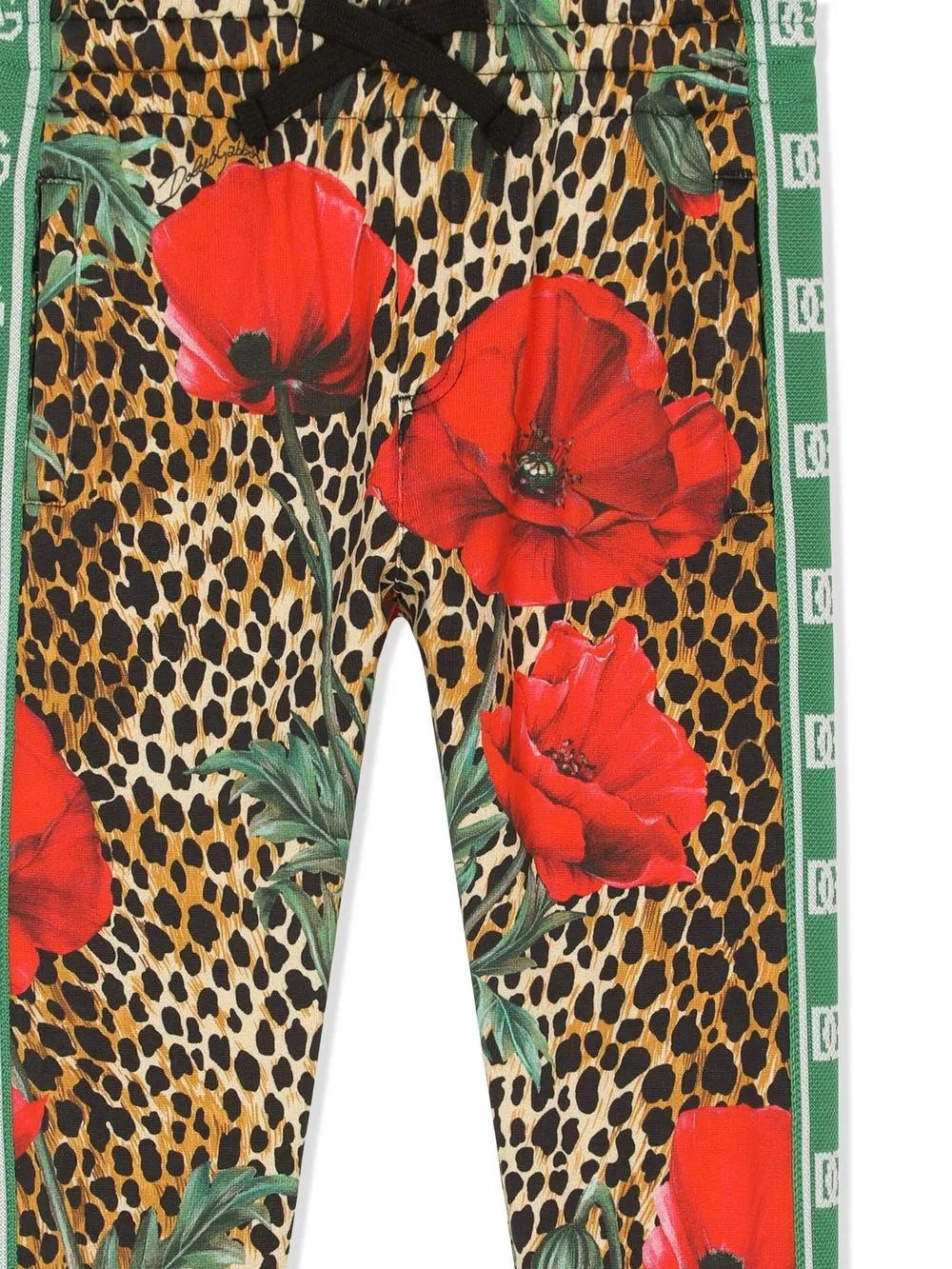 Спортивные брюки Ocelot с логотипом Dolce & Gabbana Kids, коричневый — фото 3