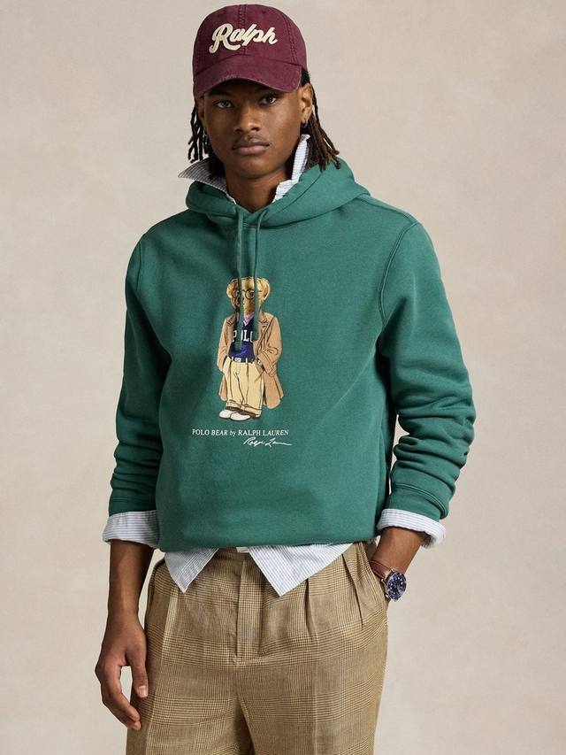 

Худи с капюшоном Polo Bear из хлопковой смеси Ralph Lauren, Forest Heritage Bear