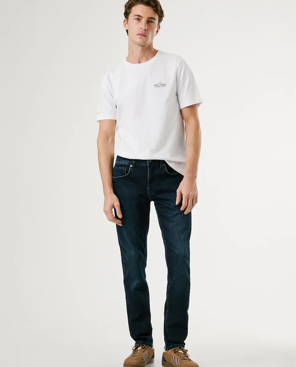 

Мужской трековый худи с застежкой-молнией Pepe Jeans, синий