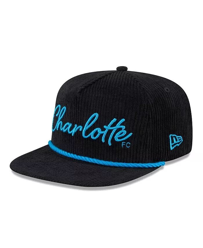 

Мужская черная вельветовая кепка для гольфа Charlotte FC Corduroy с регулируемой головкой New Era