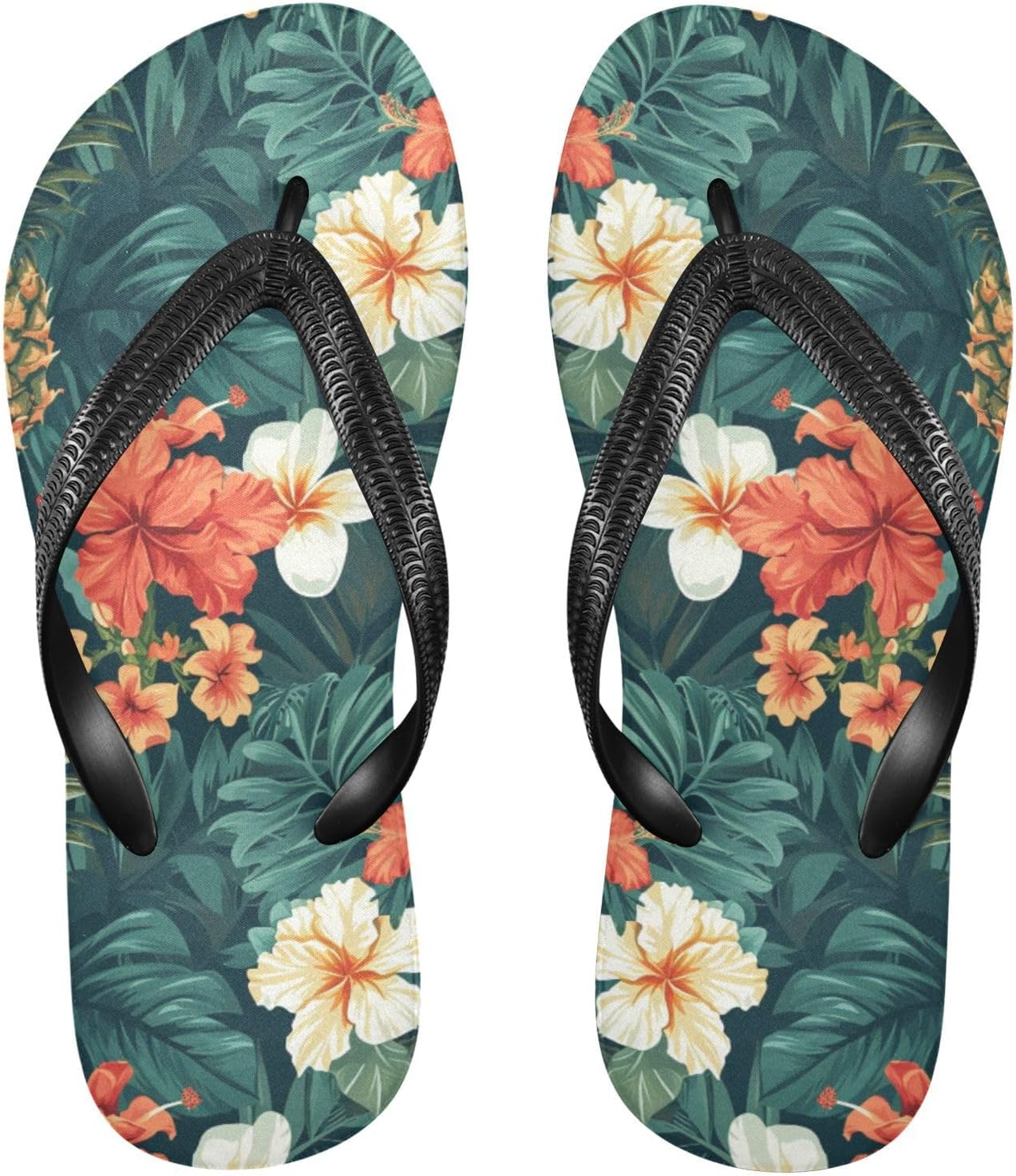 

Женские и мужские шлепанцы MNSRUU с ананасами и цветами, женские шлепанцы, мужские сандалии, душевые тапочки, летние нескользящие шлепанцы для плавания, пляжа и ванной, Pineapple I 1638