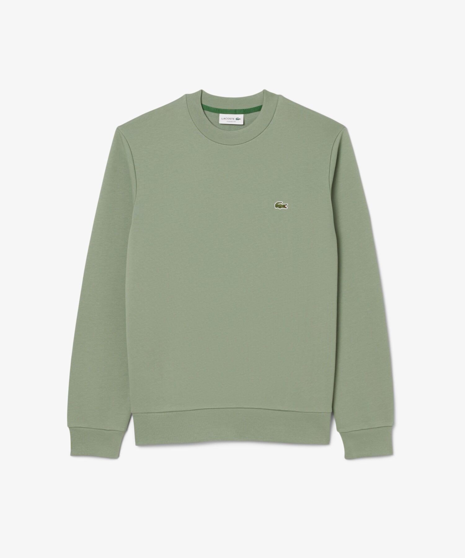 Обычная толстовка с круглым вырезом LACOSTE, Sage Green — фото 3
