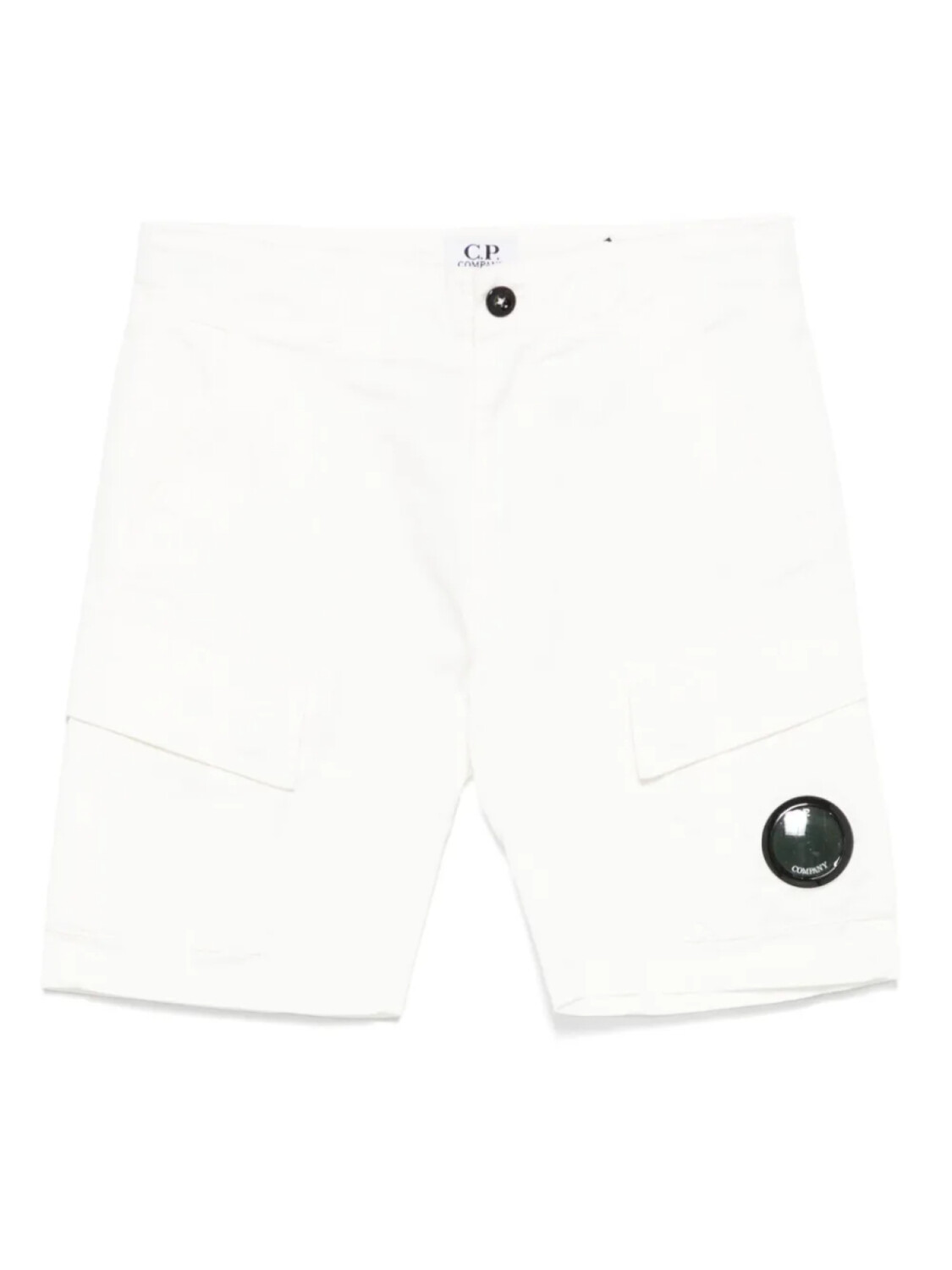 

C.P. Company Kids шорты с декором Lens, белый