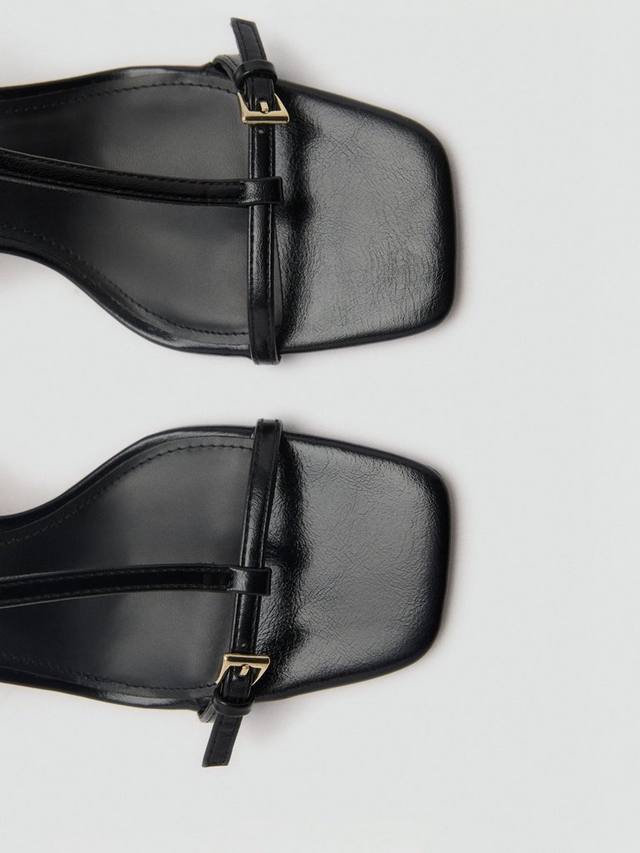 Oporta босоножки на устойчивом каблуке с ремешками Mango, Black — фото 4