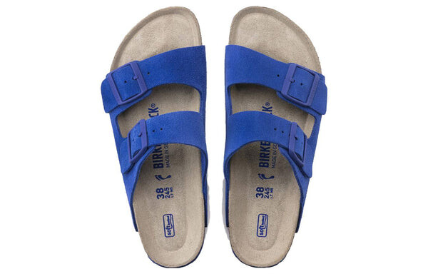Тапочки arizona sfb vl suede sandals 'ultra blue' Birkenstock, синий — фото 4