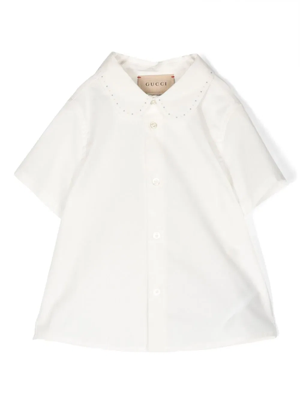 Рубашка с воротником "Питер Пан" Gucci Kids, белый