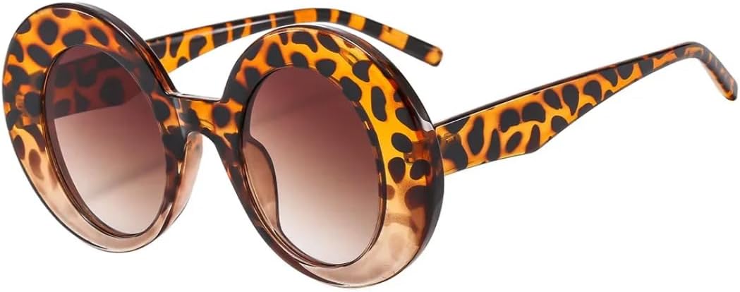 

Солнцезащитные очки с защитой UV400 | Овальные, увеличенного размера, градиентный стиль, панк | для женщин и мужчин, для занятий спортом на открытом воздухе и вождения DSVIGF, Leopard Tea Gradient