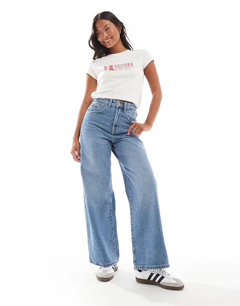 

ONLY джинсы Petite Hope с высокой талией и широкими штанинами светло-голубого цвета