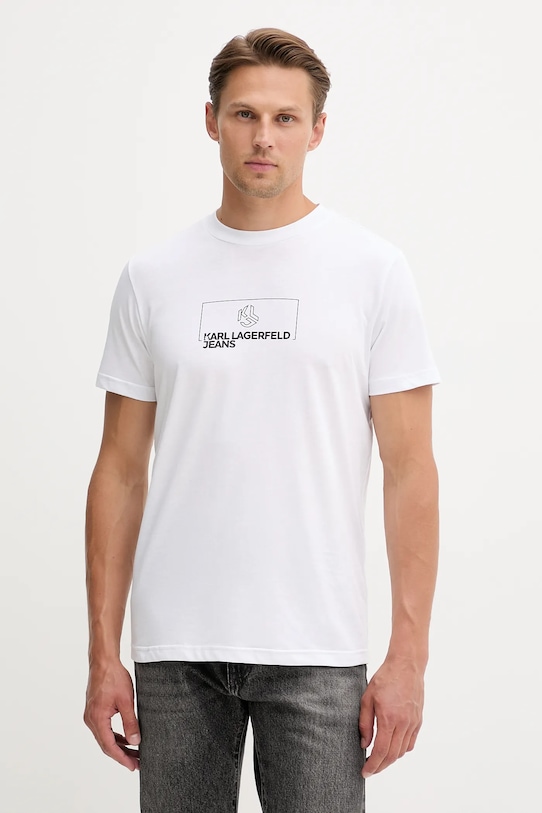 

Хлопковая футболка Karl Lagerfeld Jeans, белый