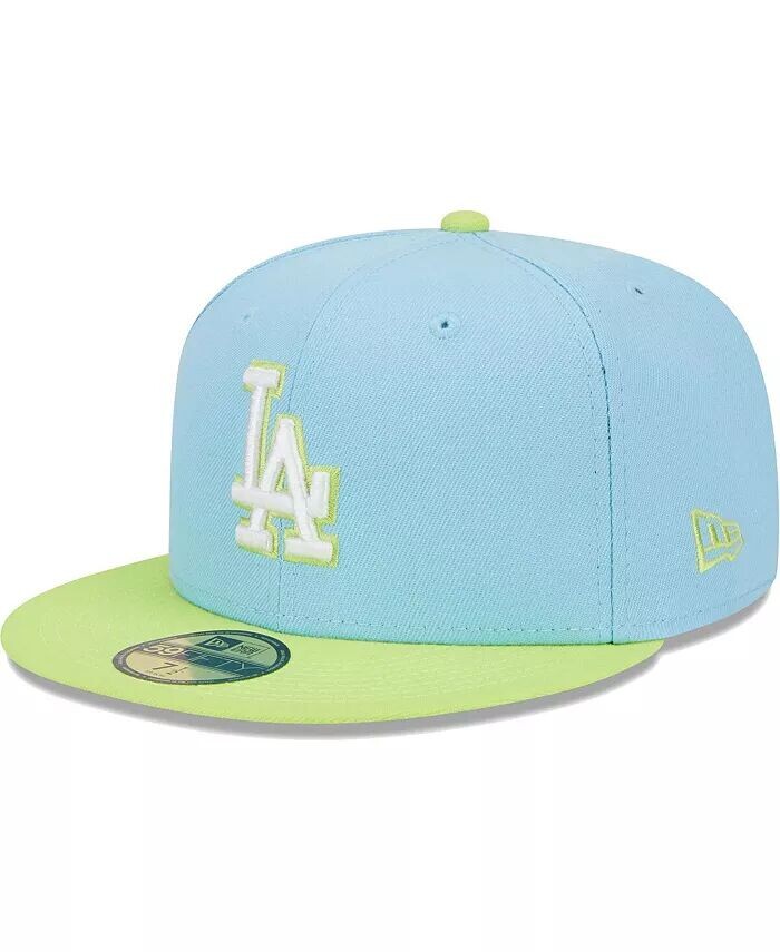 

Мужская светло-голубая, неоново-зеленая шляпа Los Angeles Dodgers Spring Color, двухцветная 59FIFTY New Era