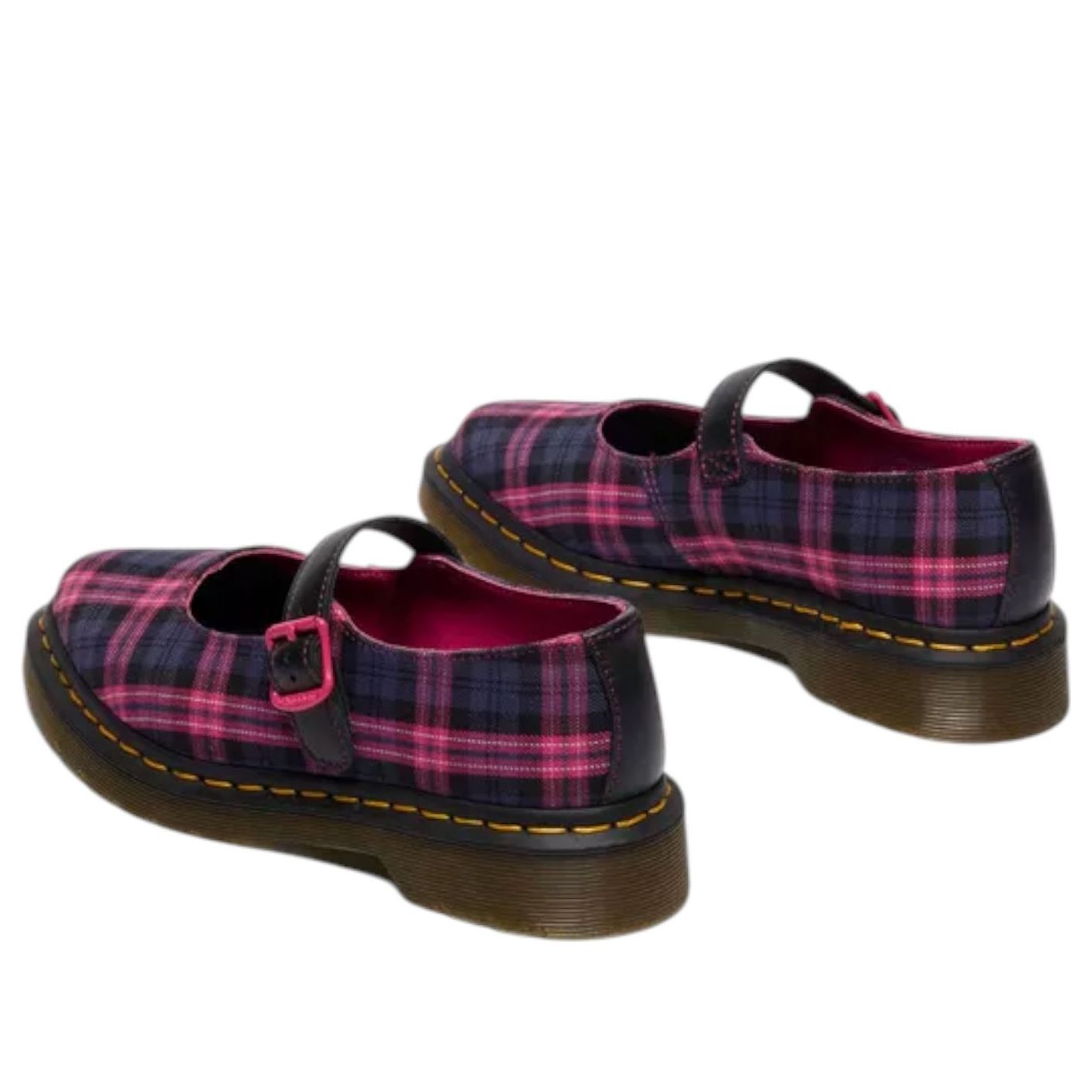 Кроссовки (WMNS) Dr. Martens Elphie MJ Tartan 'Black Pink Multi' — фото 3