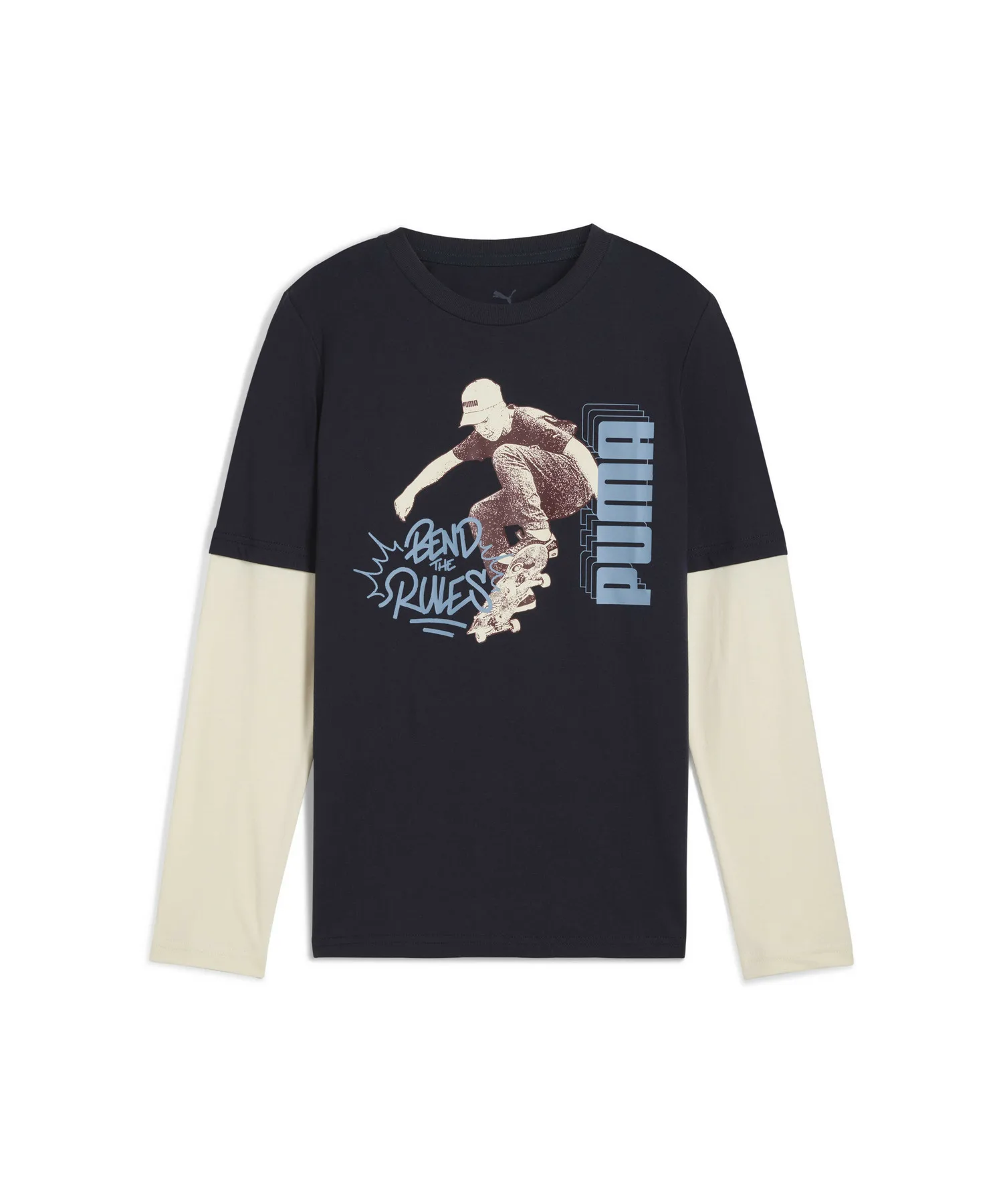 Детская футболка с длинным рукавом Mid90s PUMA Layered темно-синяя — фото 4
