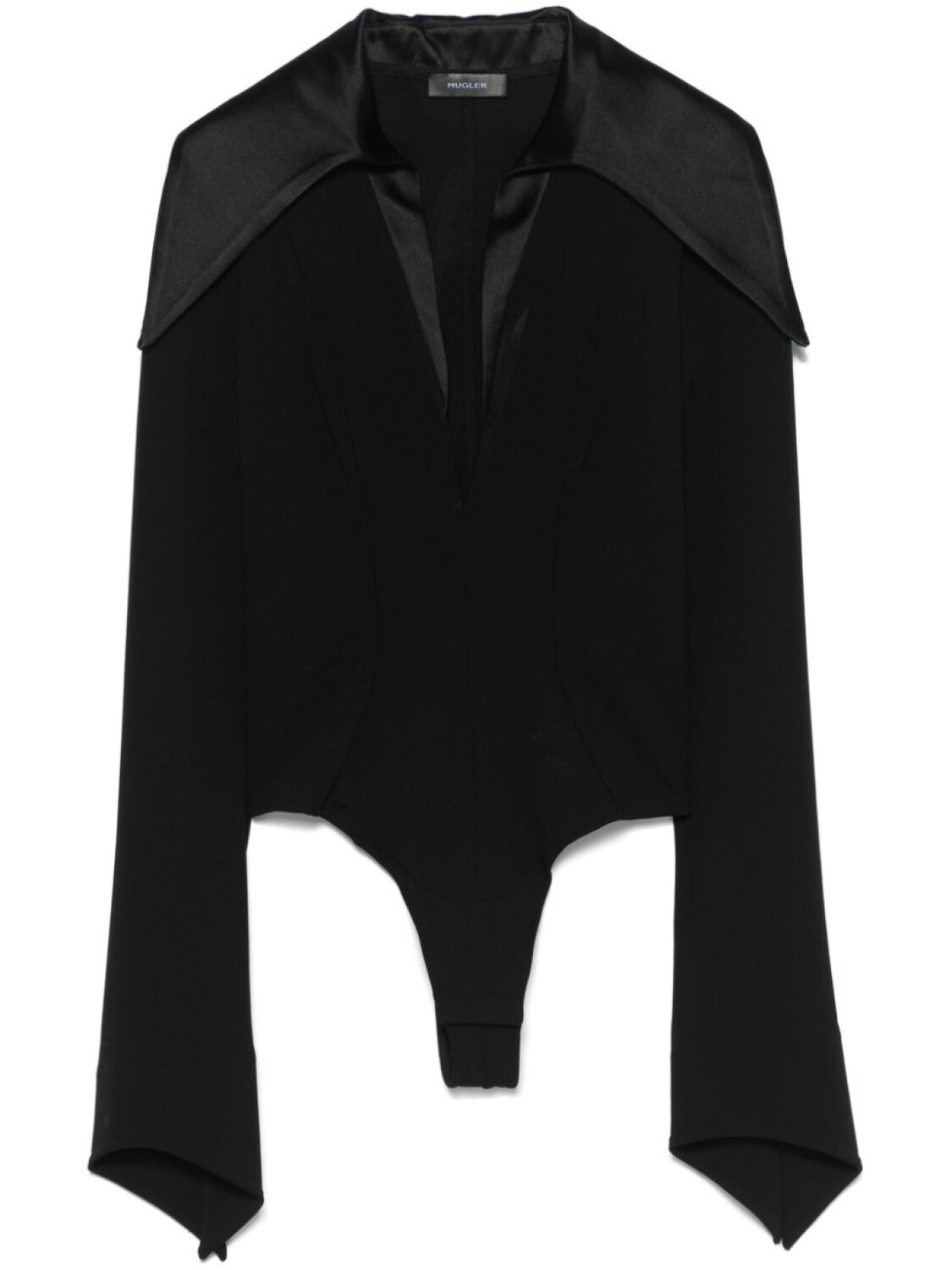 

Mugler боди с шипами на воротнике, черный