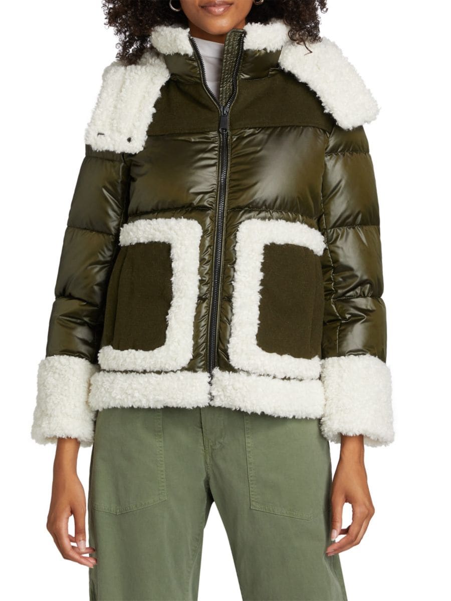 

Пальто с капюшоном Dana из комбинированной ткани Mercer Collective, цвет Army Green Ivory Fur, Зеленый, Пальто с капюшоном Dana из комбинированной ткани Mercer Collective, цвет Army Green Ivory Fur