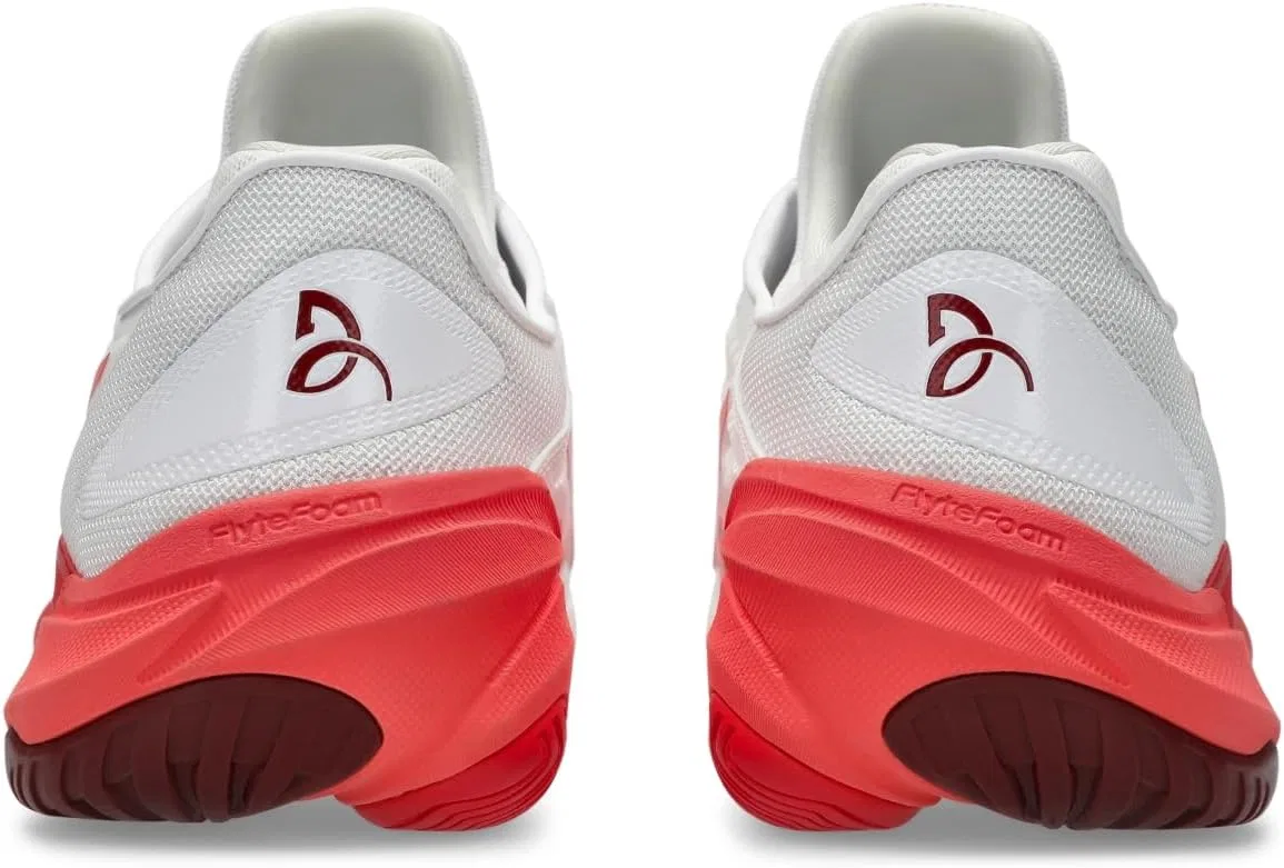 Кроссовки теннисные ASICS Court FF 3 Novak, White/Electric Red — фото 4