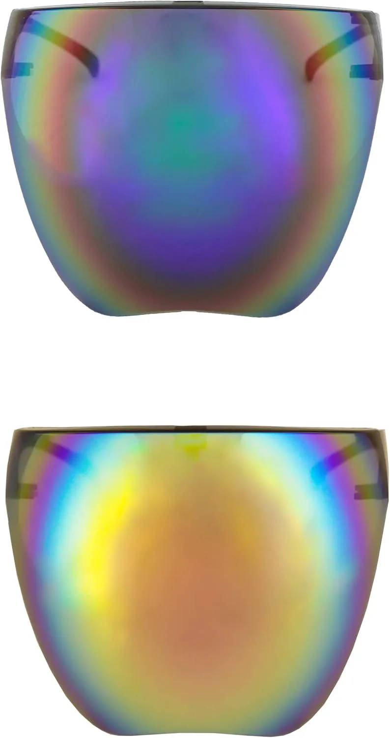 

Безупречные очки, футуристические защитные очки с зеркальным козырьком/солнцезащитные очки для мужчин и женщин FLAWLESS EYEWEAR, 2 Pack: Rainbow and Orange